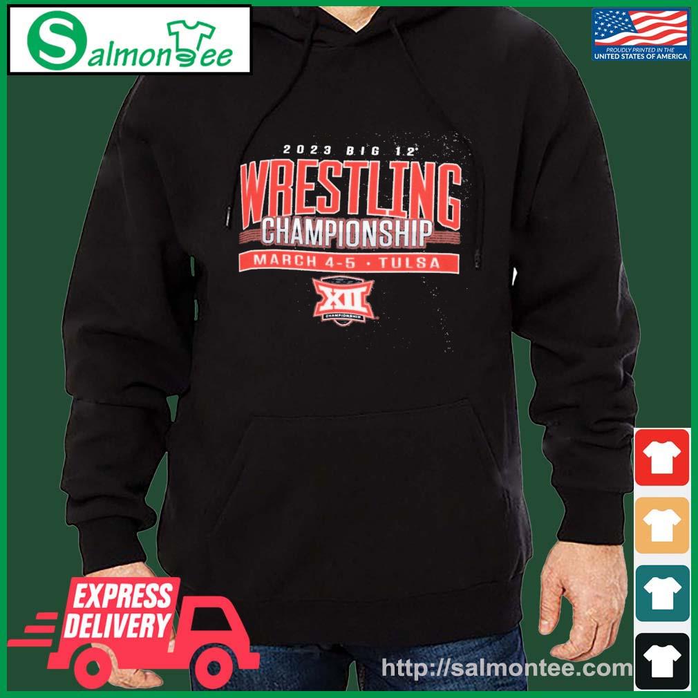 Tusla Big 12 Wrestling Championship 2023 Shirt salmon black hoodie