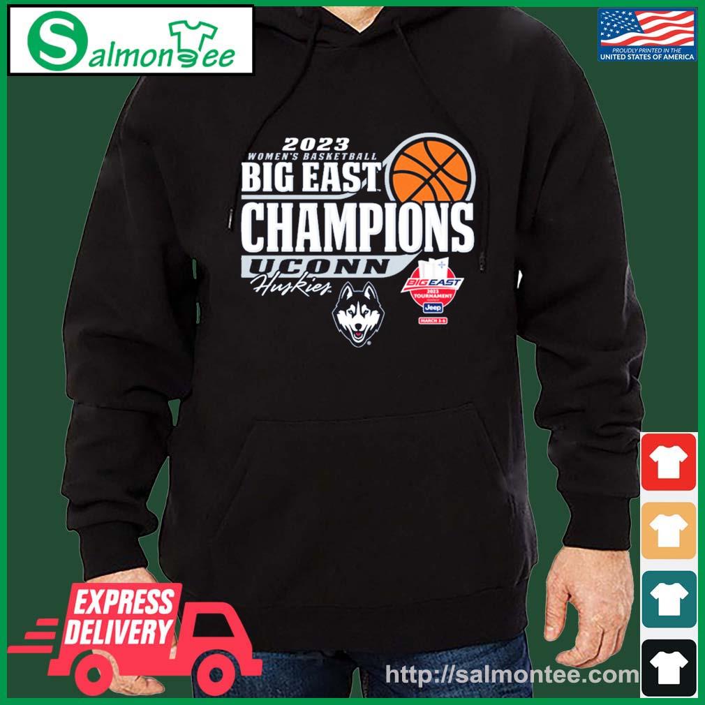 Uconn Women's Basketball 2023 Big East Tournament Champions s salmon black hoodie