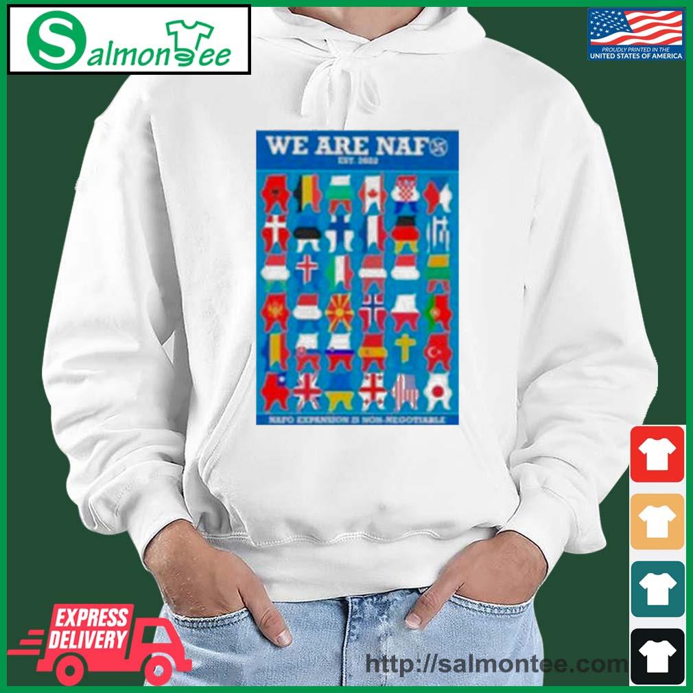 We Are Naf Nafo Expansion Is Non-Negotiable Shirt salmon white hoodie