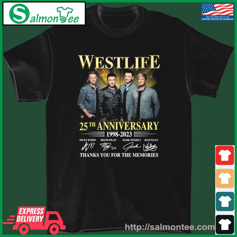 West Life 25th Anniversary 1998 2023 Thank You For The Memories Signature Shirt