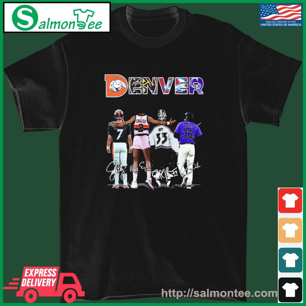 Denver Broncos 2 English Denver Nuggets 33 Roy Colorado Avalanche 33 Walker  Colorado Rockies Signatures Shirt, hoodie, sweater, long sleeve and tank top