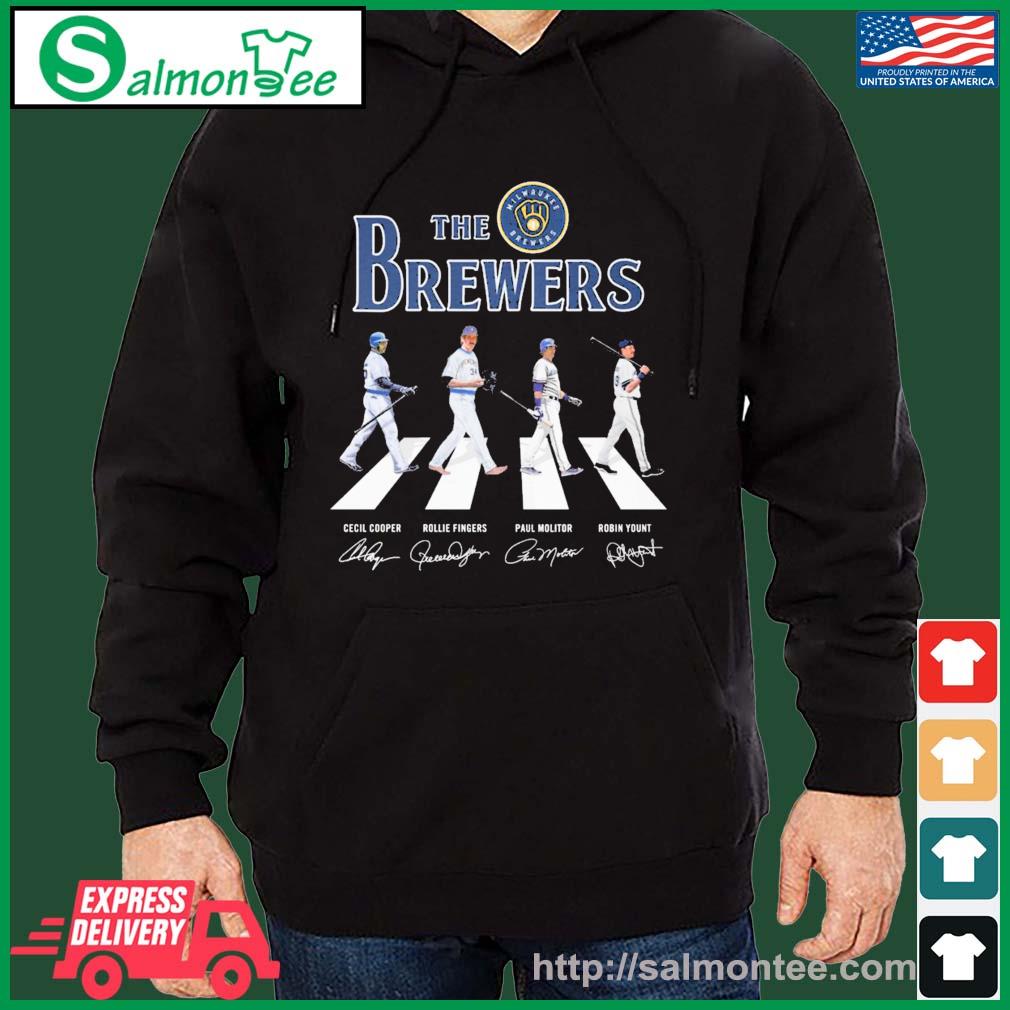 The Brewers Cecil Cooper Rollie Fingers Paul Molitor Robin Yount Signature  Shirt, hoodie, sweater, long sleeve and tank top