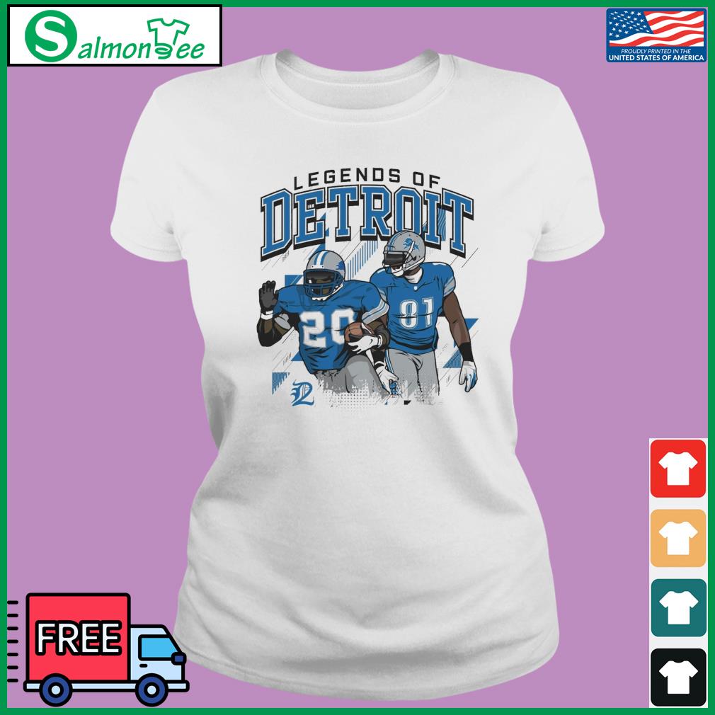 Calvin Johnson And Barry Sanders Legends Of Detroit Lions Shirt -  Freedomdesign