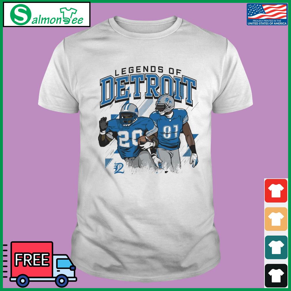 Calvin Johnson And Barry Sanders Legends Of Detroit Lions Shirt -  Freedomdesign