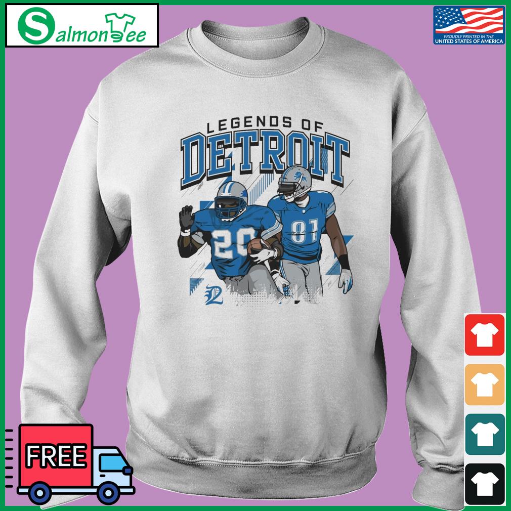 Best calvin Johnson and Barry Sanders legends of detroit lions t-shirt,  hoodie, sweater, long sleeve and tank top