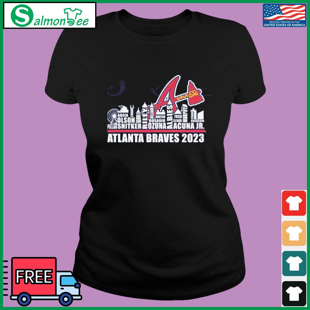 Atlanta Braves Skyline Players Name 2023 Shirt