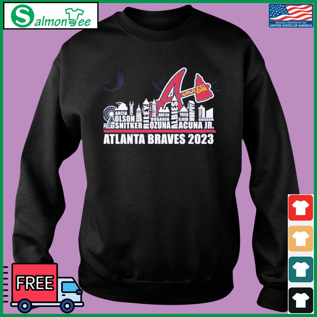 Atlanta Braves Skyline Players Name 2023 Shirt, hoodie, sweater, long  sleeve and tank top