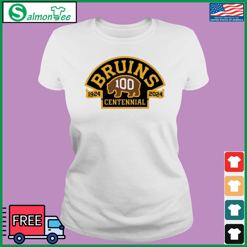 Boston Bruins Logo Team 100th Season Hockey 2024 Shirt