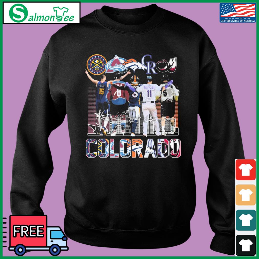 Denver Sports Teams Skyline City Players Signatures Shirt - Bring