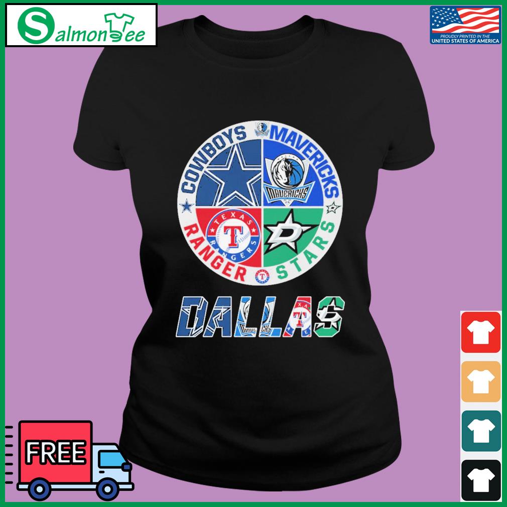 Dallas Circle Logo Sport Teams Cowboys Rangers Stars Mavericks