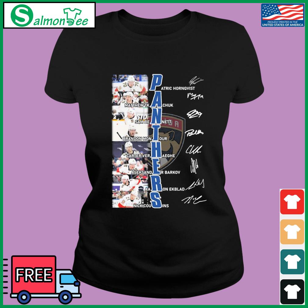 Florida Panthers Hockey Team Players Signatures Shirt