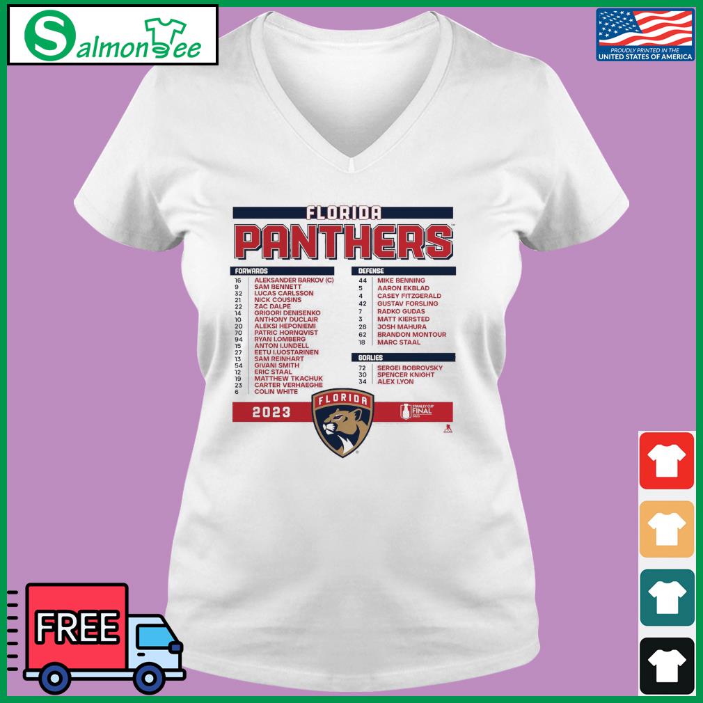 SALE35%!!! Florida Panthers 2023 Stanley Cup Final Roster T-Shirt