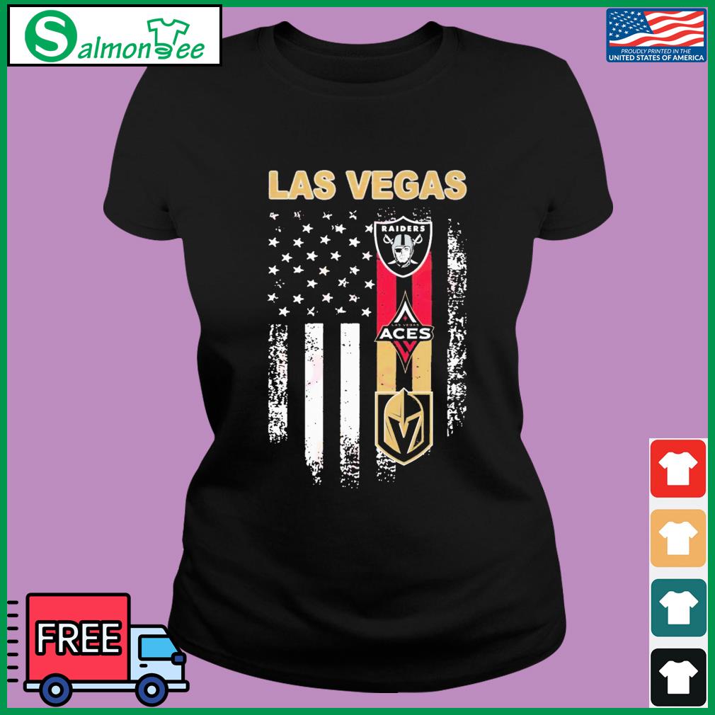 Las Vegas Sport Teams Logo American Flag Shirt