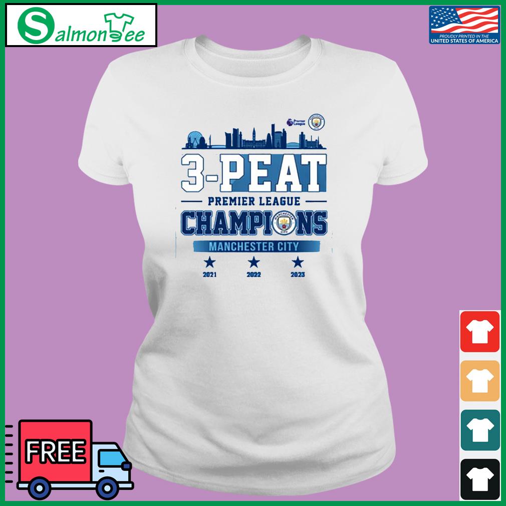 Manchester City 3-peat Premier League Champions T-shirt, Hoodie