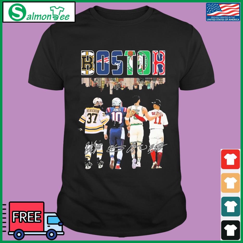 Official Bergeron Jone Tatum And Rafael Devers Shirt Boston Skyline Sport  Teams Players 2023 Shirt, hoodie, sweater, long sleeve and tank top