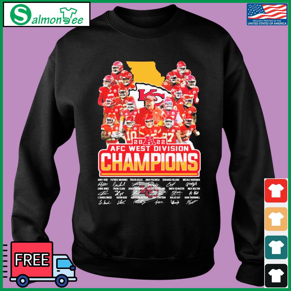 Kansas City Chiefs 2022 AFC West Championship Signature Unisex T-Shirt -  REVER LAVIE