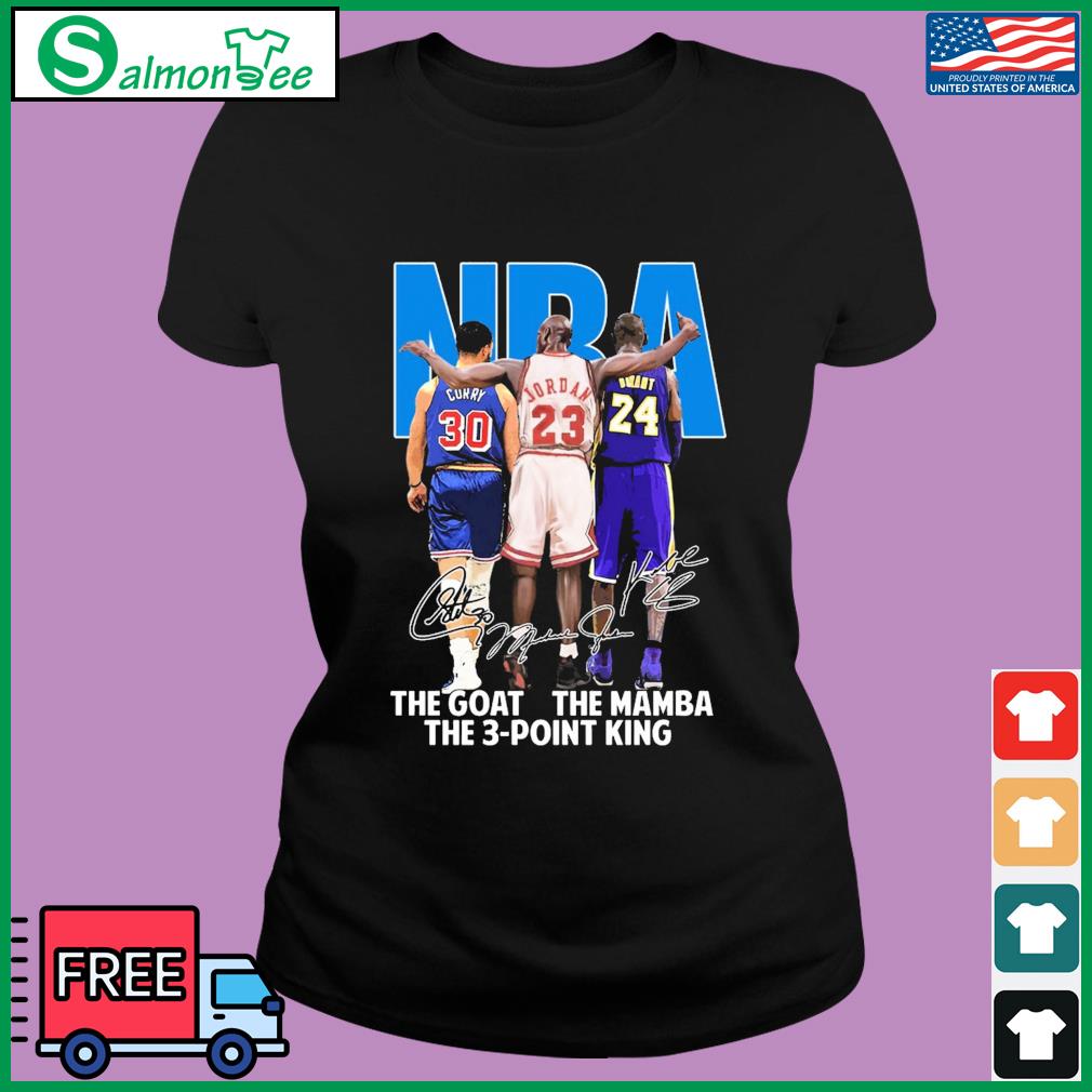 Stephen Curry Michael Jordan Kobe Bryant NBA The Goat The Mamba The 3-Point King shirt