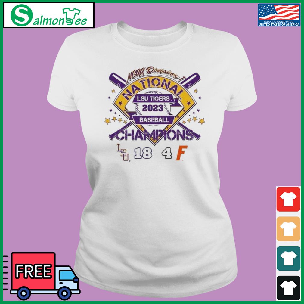 Champion Men's Louisiana State University 2023 College World Series Baseball  National Champs Locker Room Short Sleeve T-Shirt