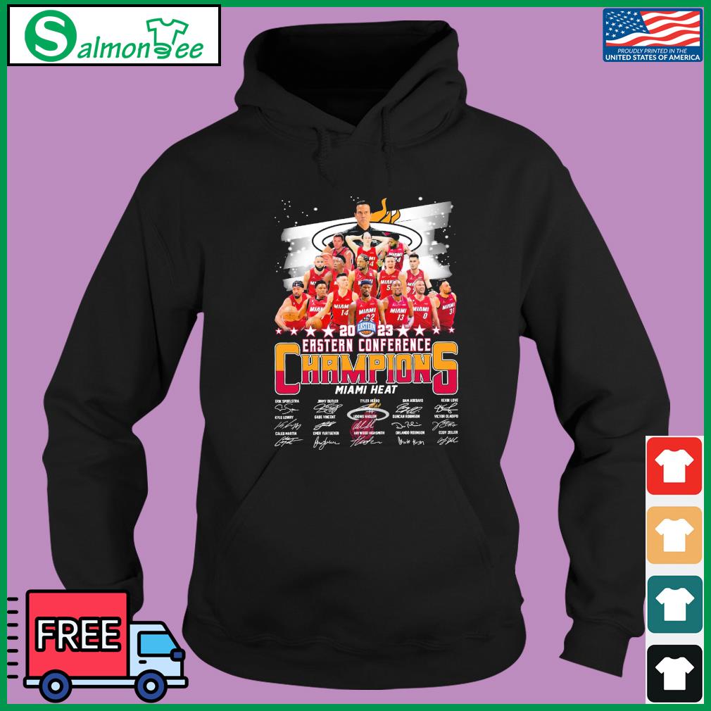 Miami Heat NBA Team Basketball 2023 Eastern Conference Champions Signatures  shirt, hoodie, sweater, long sleeve and tank top