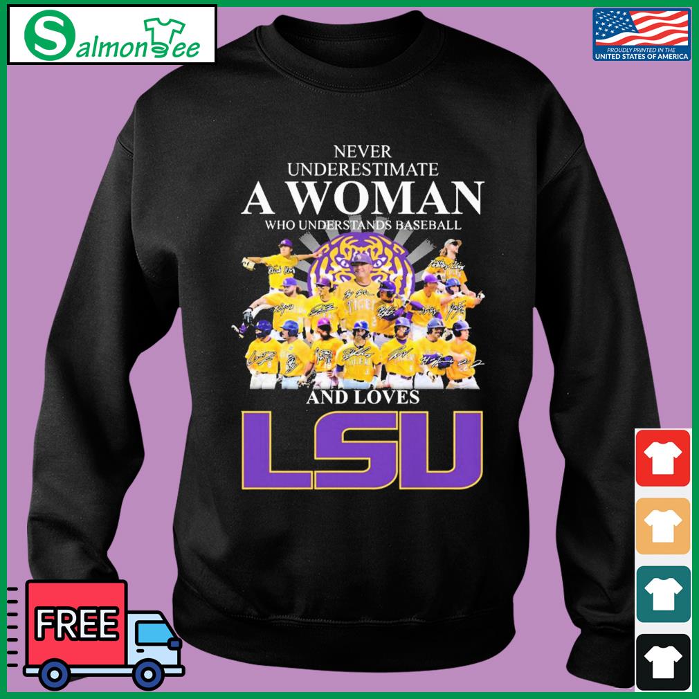 Product never underestimate a woman who understands baseball and love  tigers shirt, hoodie, sweater, long sleeve and tank top