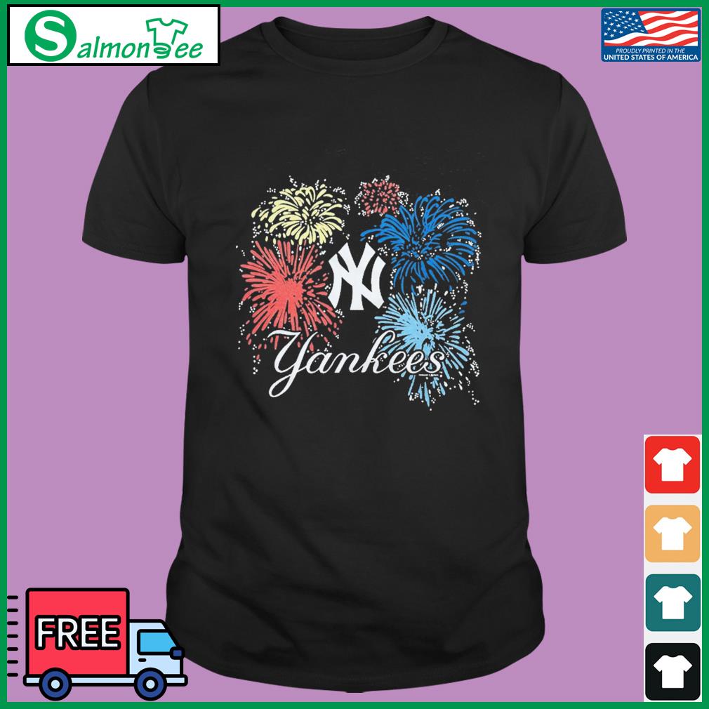 Logo New York Yankees fireworks 4th of July shirt, hoodie, longsleeve,  sweater