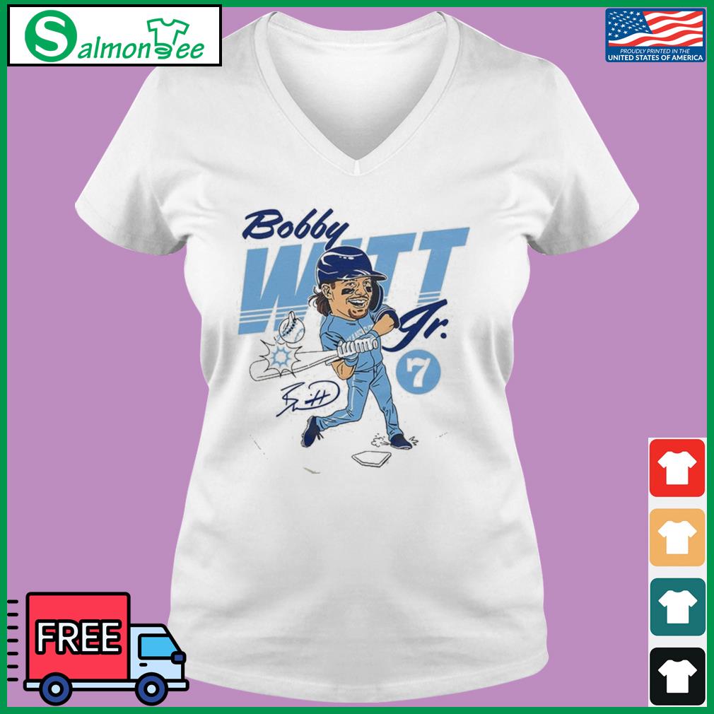 Official bobby witt jr. caricature 7 signatures T-shirt, hoodie, tank top,  sweater and long sleeve t-shirt