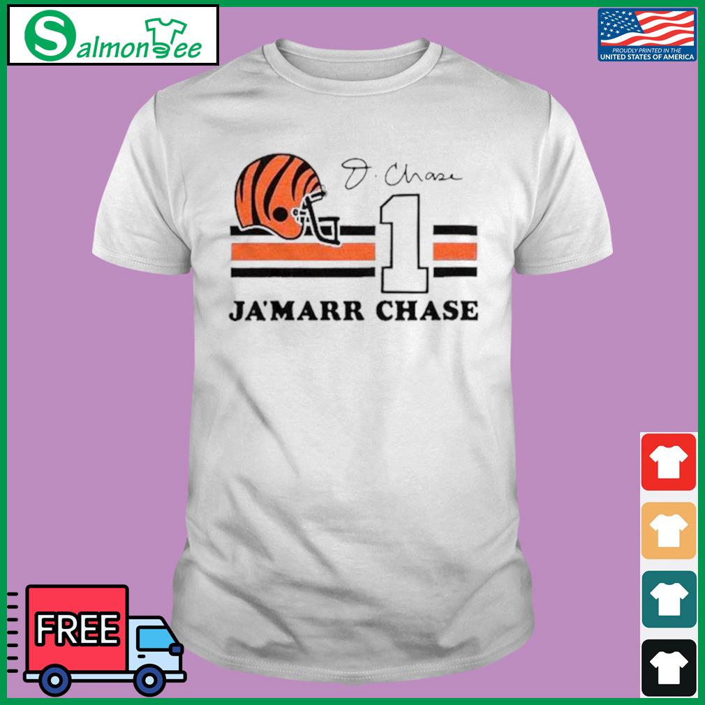 Official Cincinnati Bengals Ja'Marr Chase #1 Signature Shirt, hoodie,  longsleeve, sweatshirt, v-neck tee