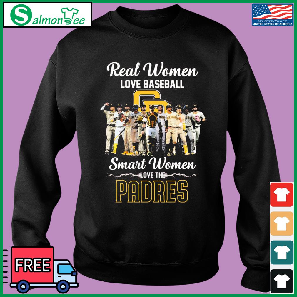 Official real Women Love Baseball Smart Women Love The Padres T