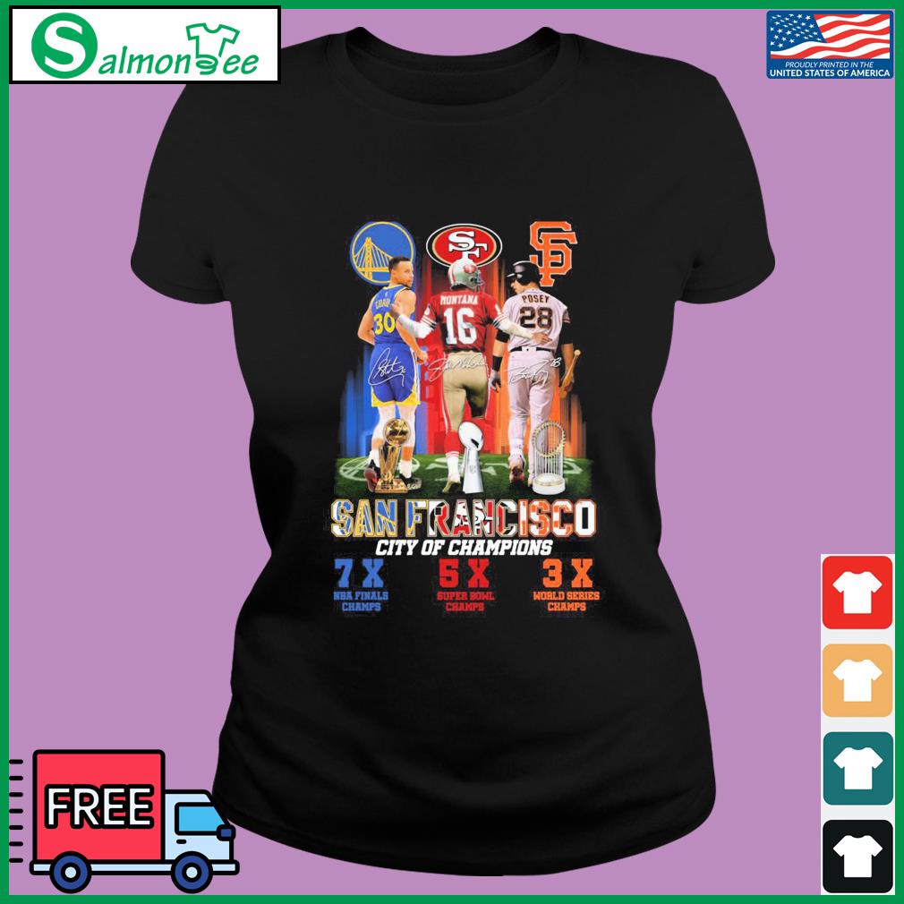 San Francisco City Of Champions Golden State Warriors 49ers Giants