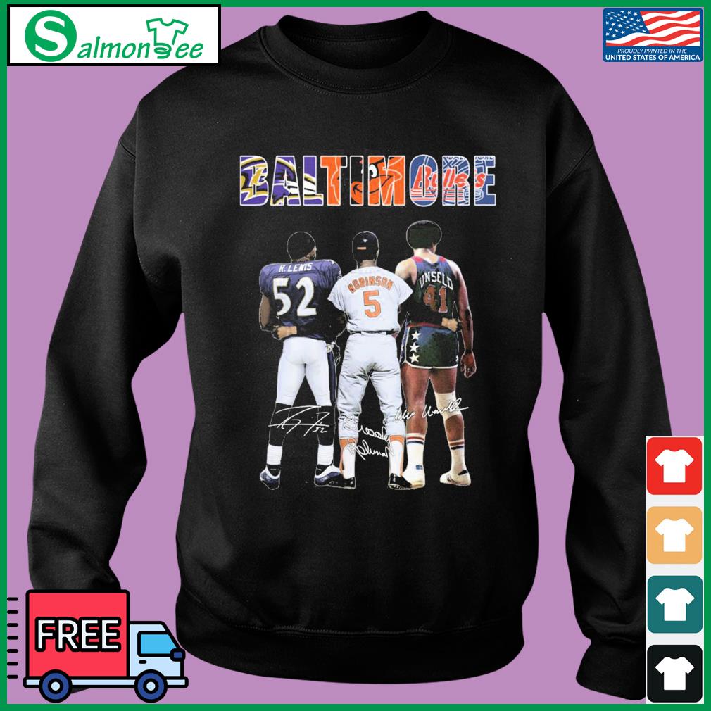 Official baltimore Ravens Lewis Orioles Robinson Bullets Unselo T Shirt,  hoodie, sweater, long sleeve and tank top