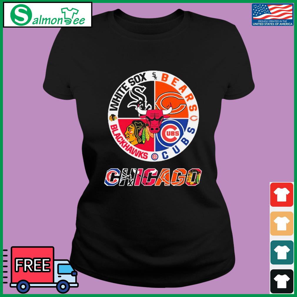 Halloween chicago cubs bulls white sox bears and blackhawks shirt, hoodie,  sweater, long sleeve and tank top