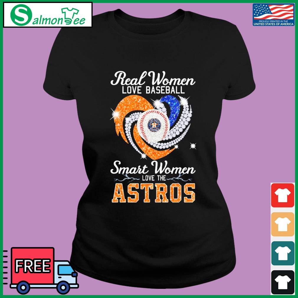 Real women love baseball smart women love the Astros heart logo shirt,  hoodie, sweater, long sleeve and tank top