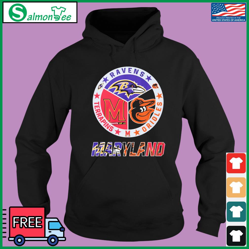 Baltimore Ravens And Baltimore Orioles Mascot Skyline shirt, hoodie,  sweater, long sleeve and tank top