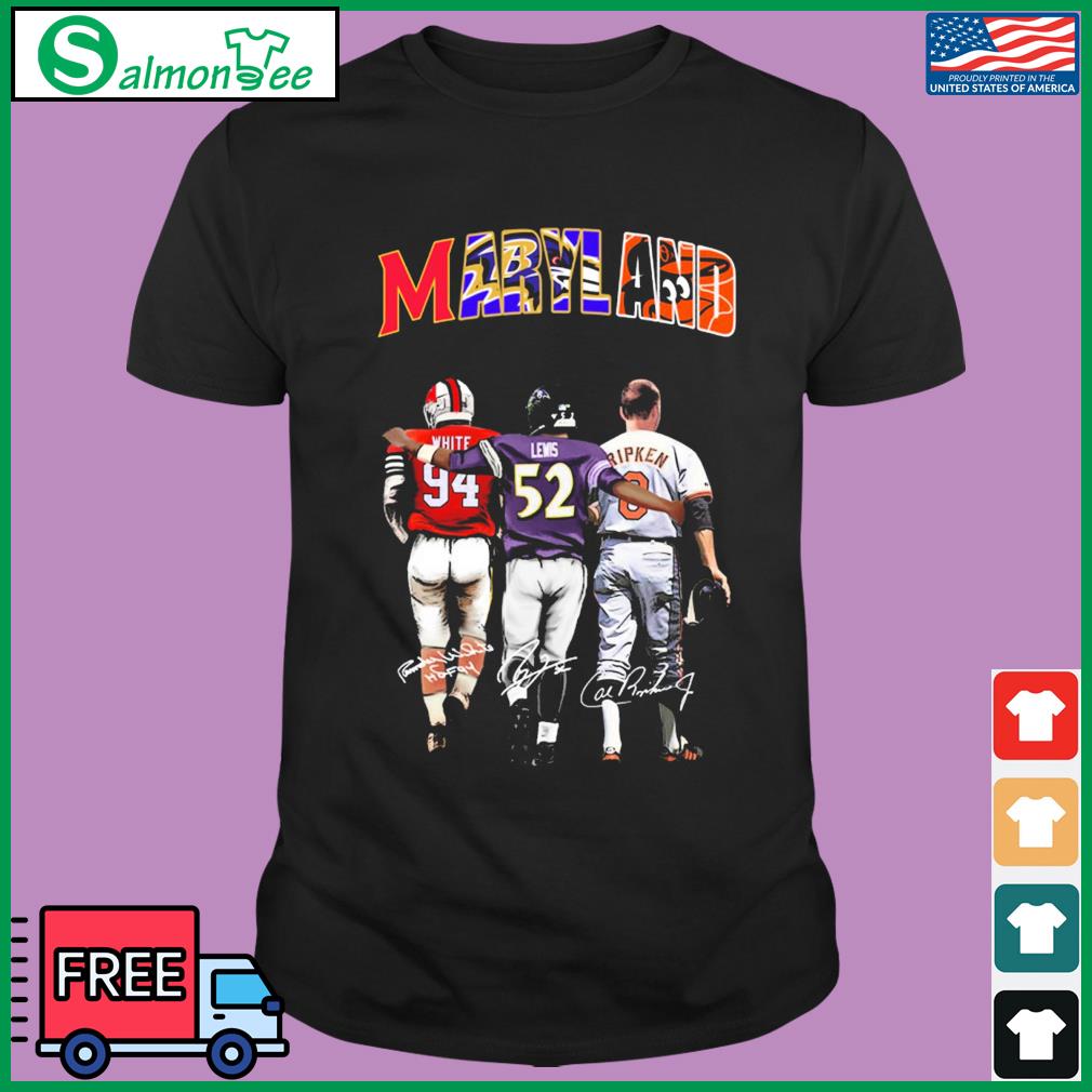 Best maryland Sports Randy White Ray Lewis and Cal Ripken Signatures Shirt,  hoodie, sweater, long sleeve and tank top