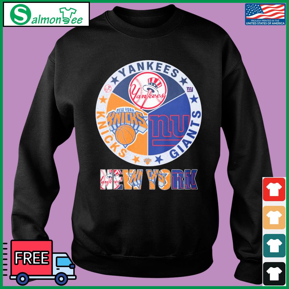 New York Sport Team NY Yankees NY Knicks and NY Giants Shirt