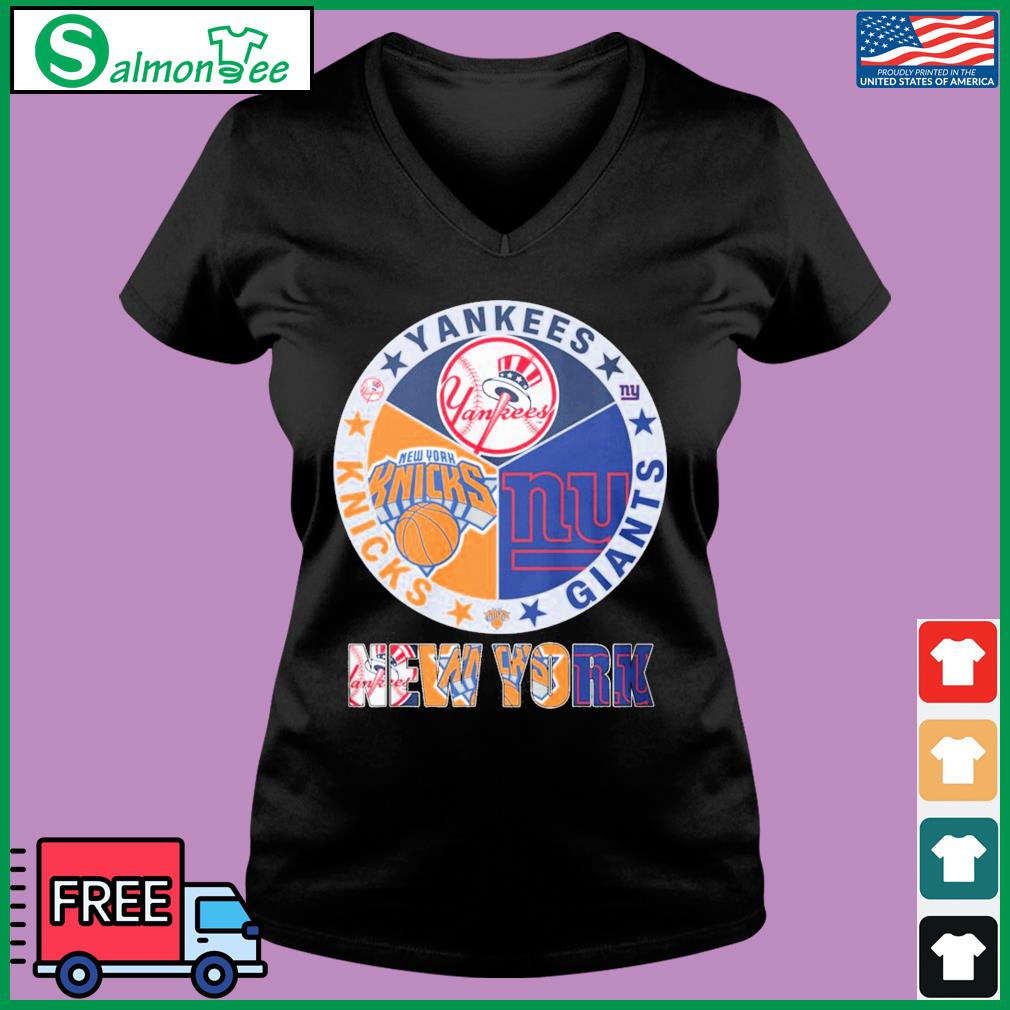 Official New york sport team ny yankees ny knicks and ny giants T