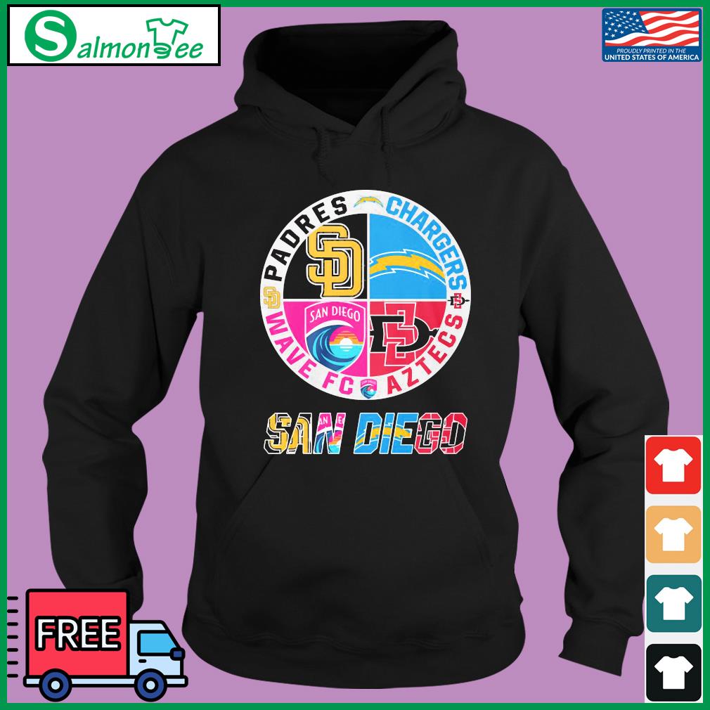 San Diego Chargers Aztecs Wave FC Padres logo 2023 shirt, hoodie