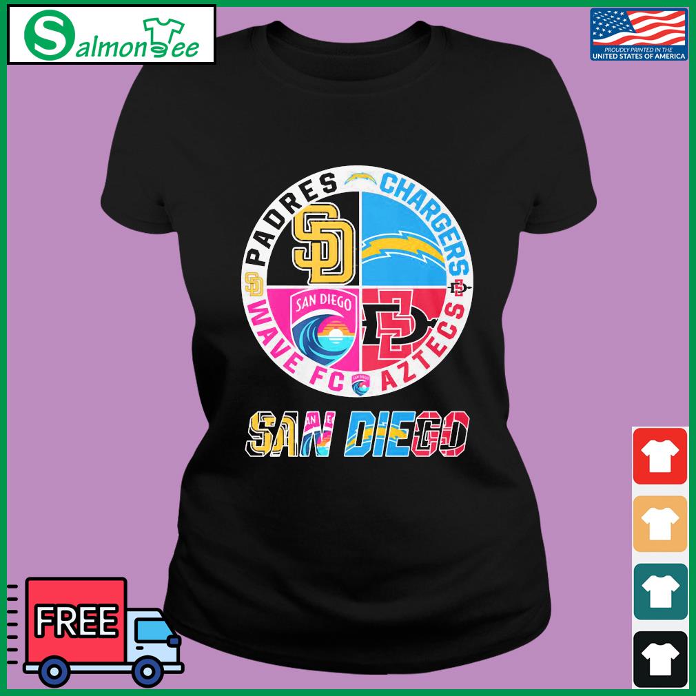 San Diego Wave FC San Diego Padres San Diego Chargers San Diego Aztecs logo  shirt, hoodie, sweater, long sleeve and tank top