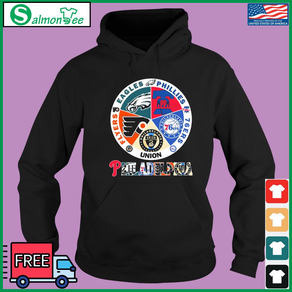 Philadelphia Phillies Eagles 76ers Flyers logo shirt, hoodie, sweater, long  sleeve and tank top