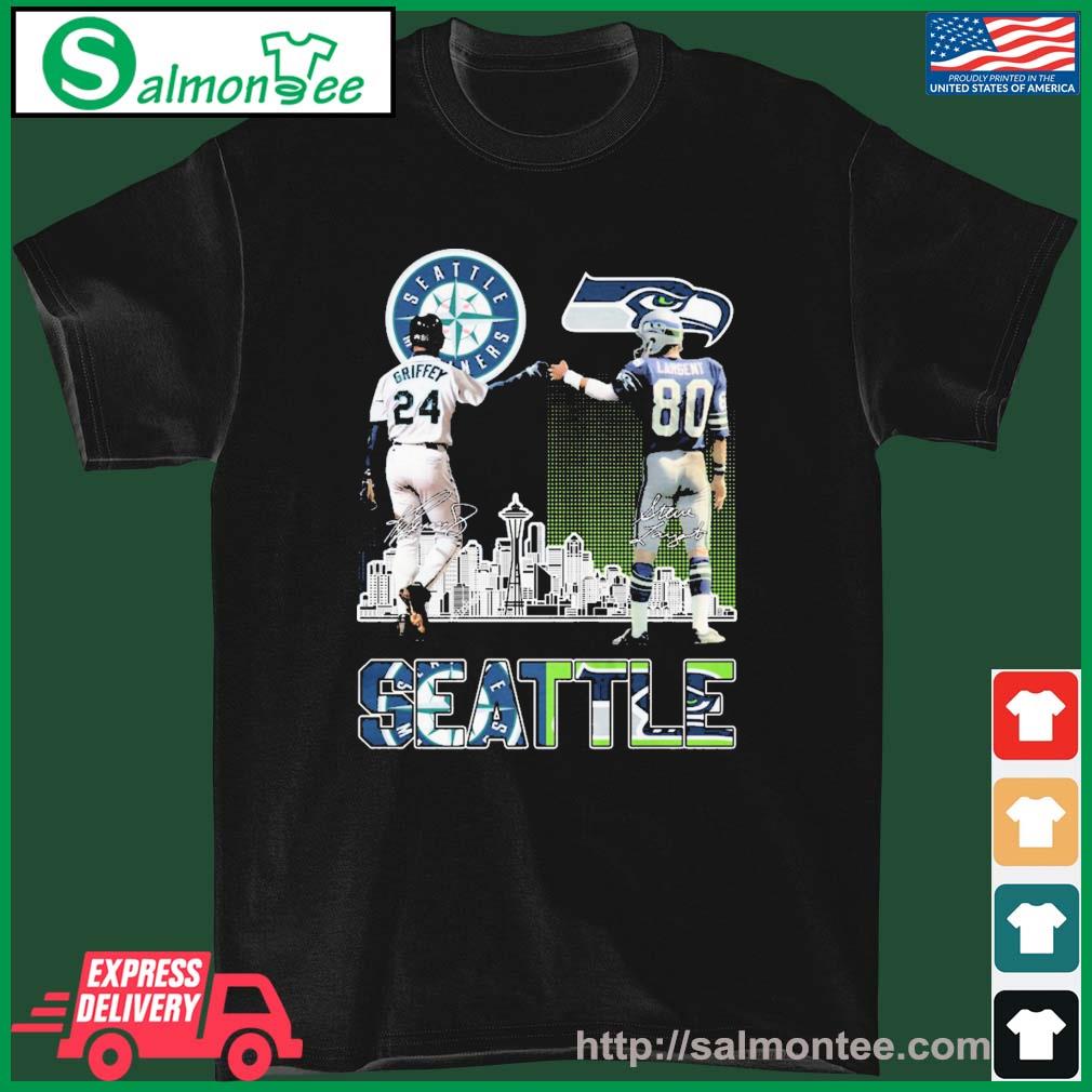 Ken Griffey Jr And Steve Largent Seattle City Signatures Shirt