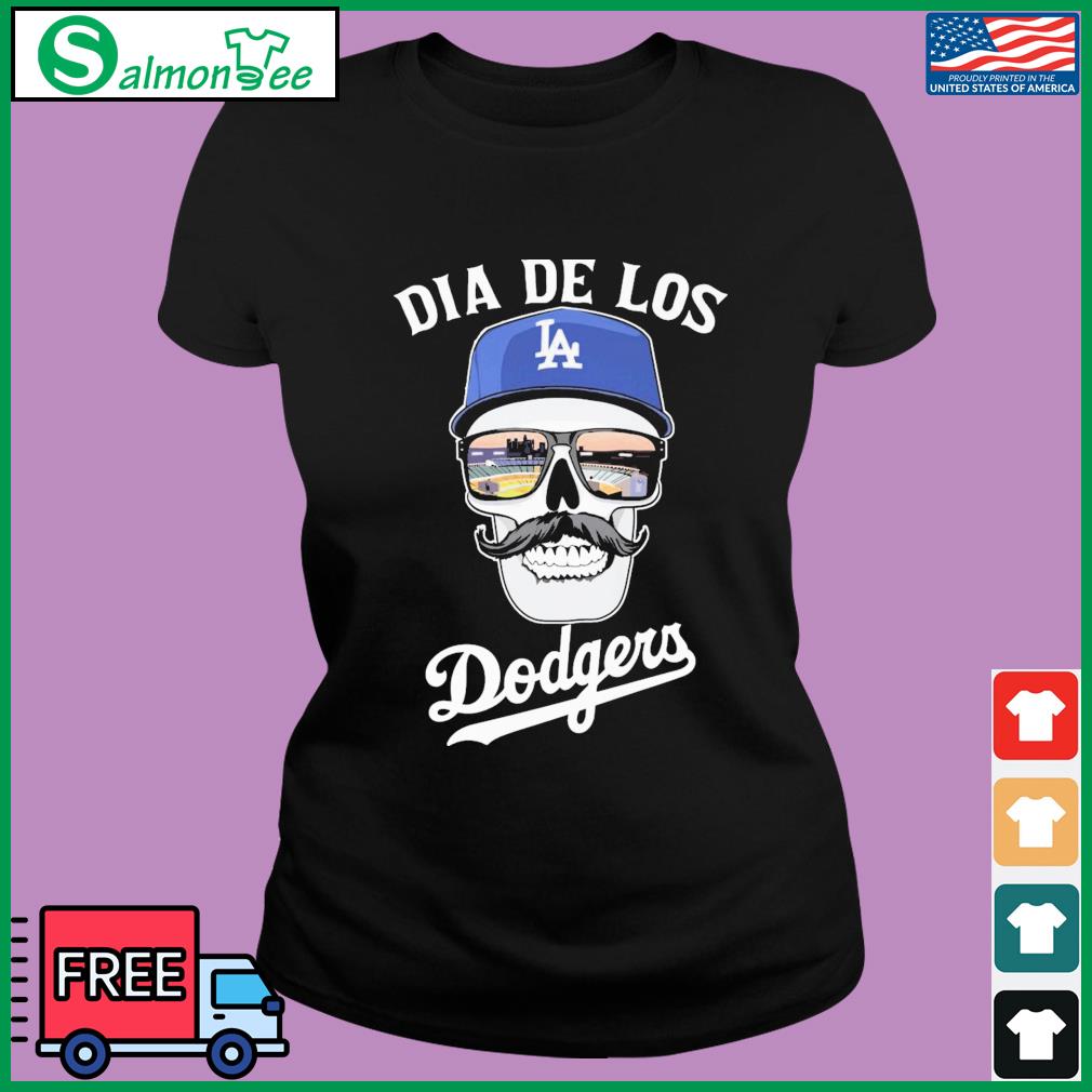 Los Angeles Dodgers skull dia de Los Dodgers shirt - Dalatshirt