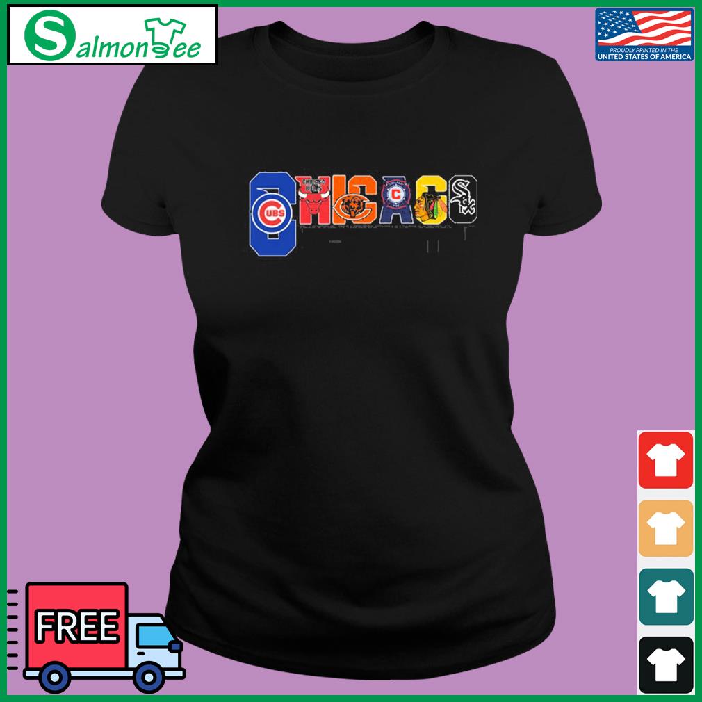 Skyline Chicago Cubs White Sox Bears Bulls Blackhawks City Champions Shirt,  hoodie, longsleeve, sweatshirt, v-neck tee