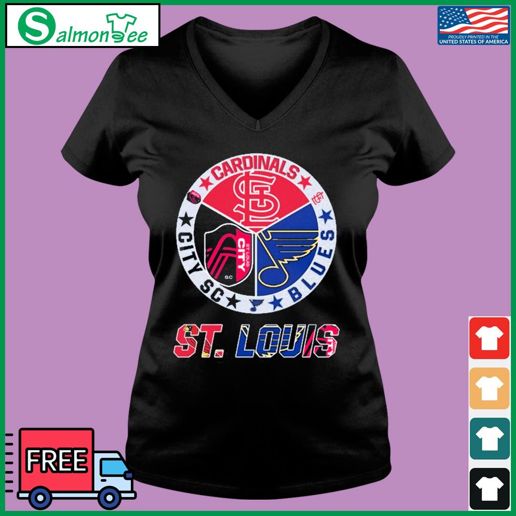 St. Louis Cardinals Womens Big Logo V-Neck Sweater