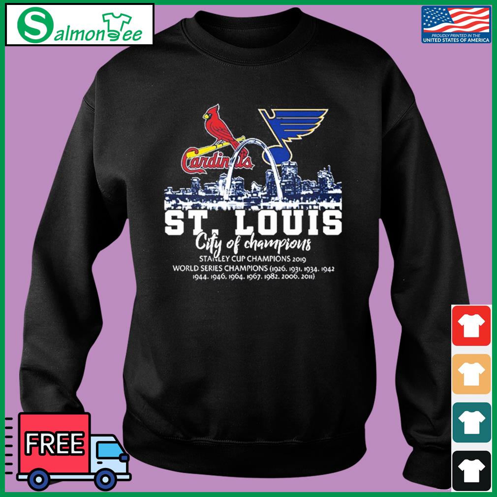 St Louis Blues Cardinals logo mashup shirt, hoodie, sweater, long