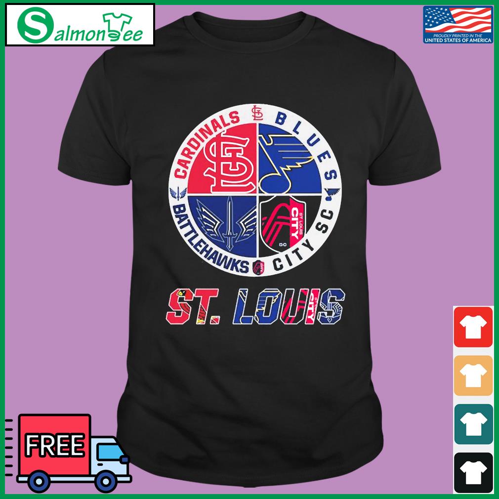 St. Louis sport teams Cardinals Blues City SC and Battlehawks logo shirt,  hoodie, sweater and v-neck t-shirt