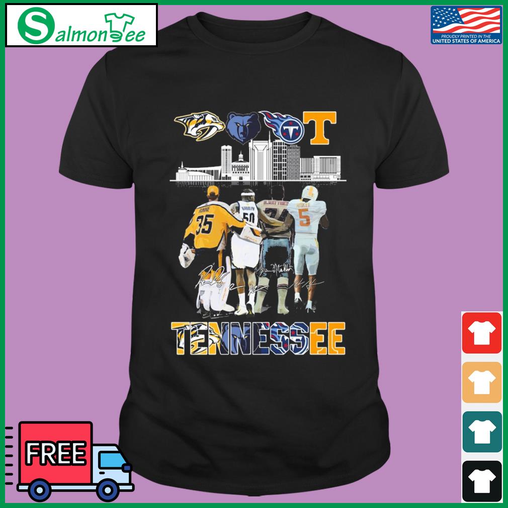 Tennessee Titans Memphis Grizzlies Nashville Predators Tennessee Volunteers  logo Tennessee city 2023 shirt, hoodie, sweater, long sleeve and tank top