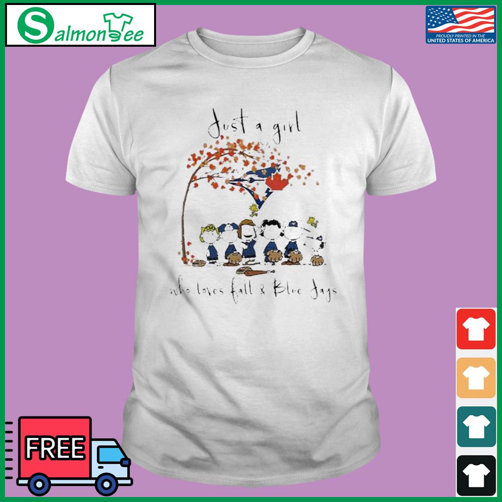 The Peanuts just a girl who loves fall and Blue Jays shirt, hoodie, sweater  and long sleeve