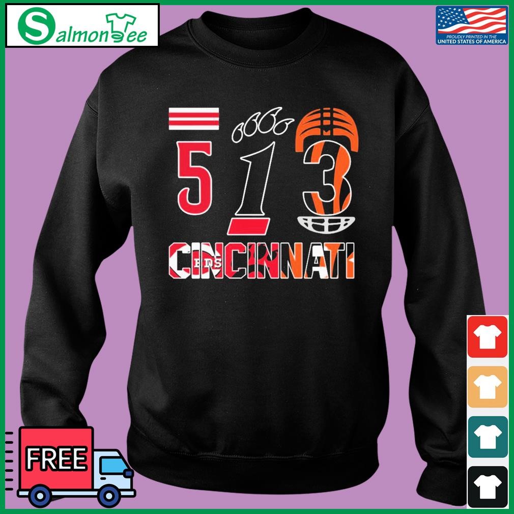 Cincinnati city sports, Cincinnati Reds and Bengals 513 shirt, hoodie,  sweater, long sleeve and tank top