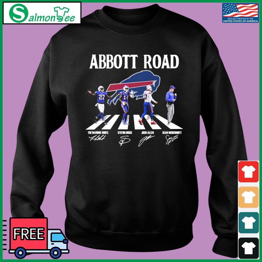 Buffalo Bills Abbott Road Tre'davious White Stefon Diggs Josh Allen And  Sean Mcdermott Signatures Shirt - Limotees