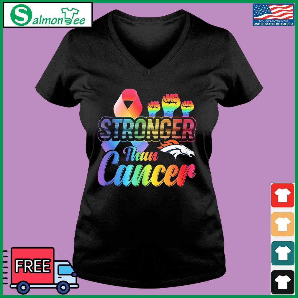 Official Denver broncos stronger than cancer T-shirt, hoodie, tank